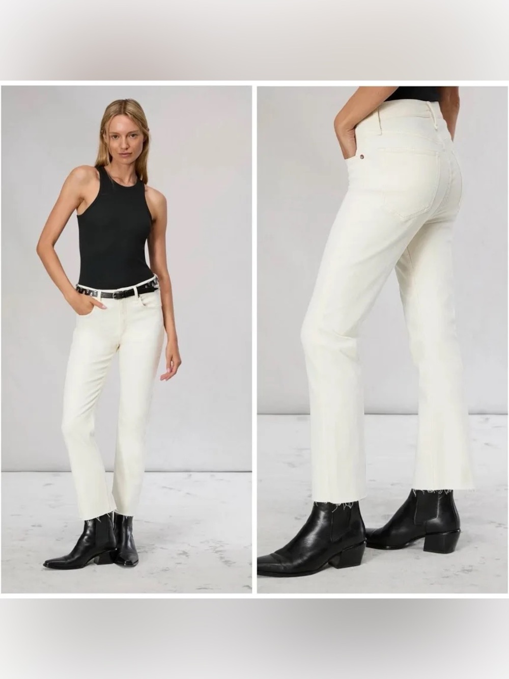 NWT RAG & BONE MID RISE ANKLE BOOTCUT WHITE JEANS SIZE 25